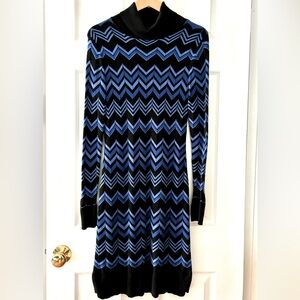 Retro Knit Dress, Purple & Black by INC. S/M.
